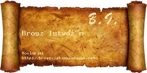 Brosz István névjegykártya