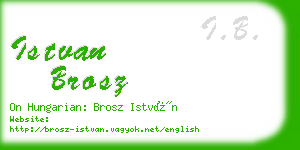 istvan brosz business card